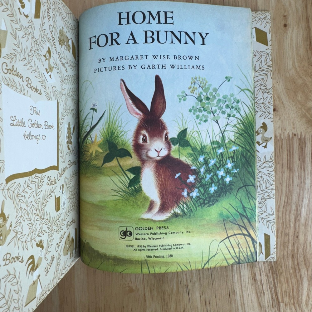 Home for a Bunny Little Golden Book Vintage Childrens Story Book 1980 - Picture 2 of 4